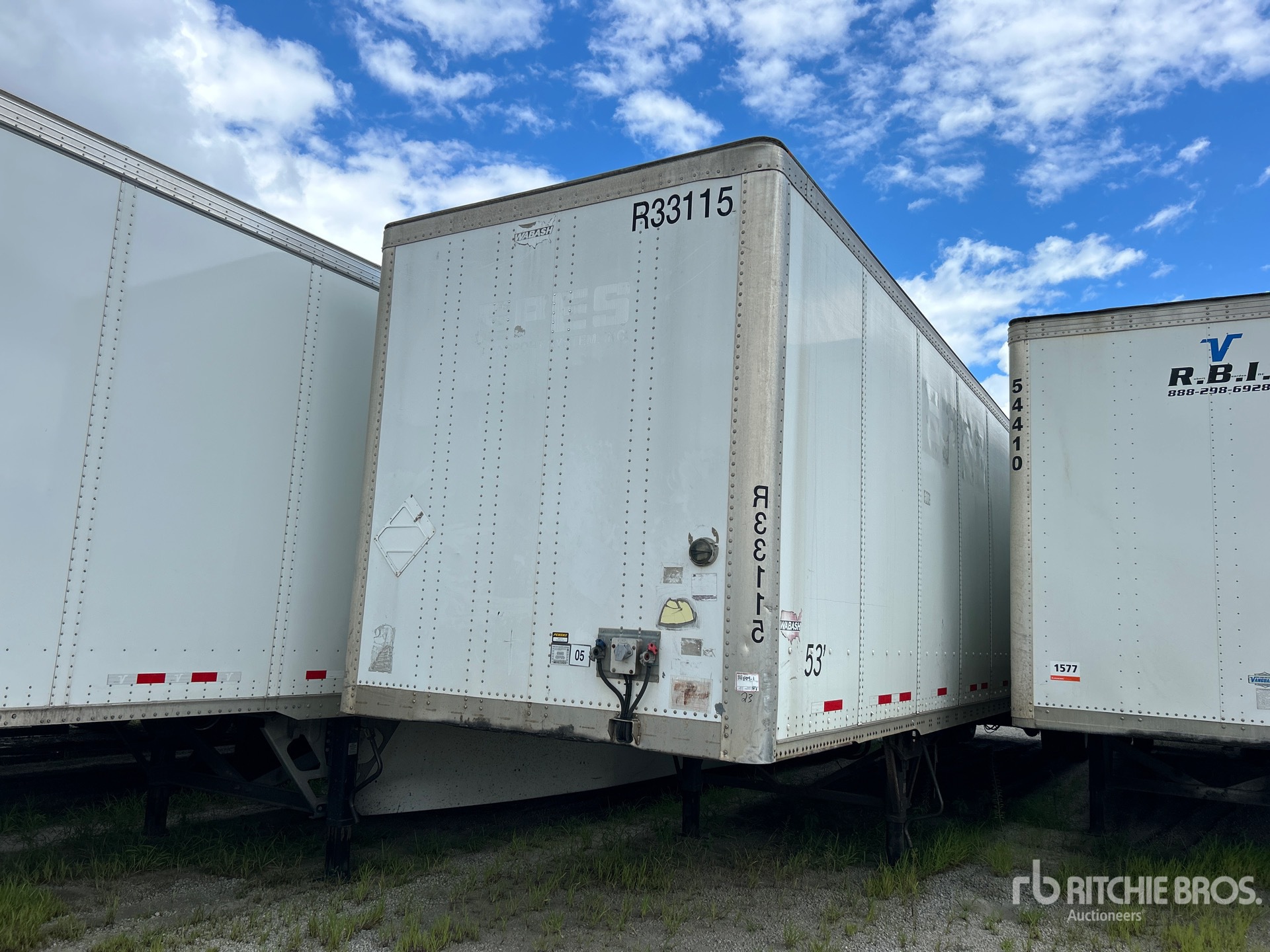2013 Wabash 53 ft x 102 in T/A DVCVHPC Van Trailer