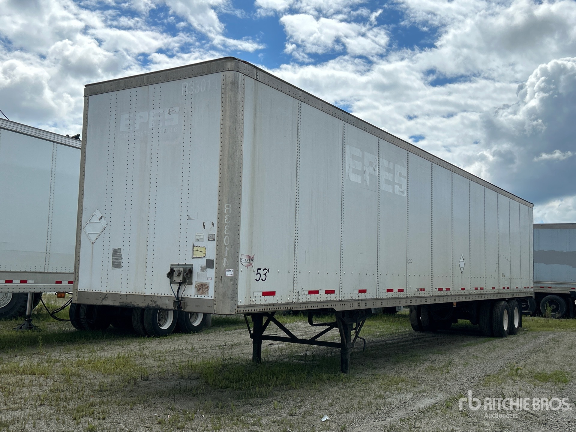 2013 Wabash 53 ft x 102 in T/A DVCVHPC Van Trailer