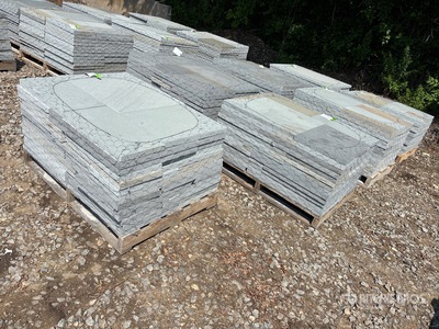 Quantity of (7) Pallets of Various Sized Piedra (Unused)