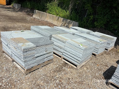 Quantity of (7) Pallets of Various Sized Piedra (Unused)