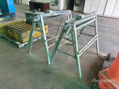 Quantity of (4) Metal Saw Horses