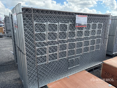 Quantity of (32) 2026 SUNTOP S0610-32 10 ft x 6 ft Chain Link Temporary Site Fence (Unused)
