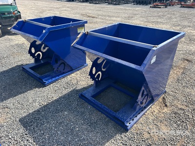 Quantity of (2) 2026 Greatbear 3 ft 7 in 1 cyd Self-Dumping Hopper (Unused)