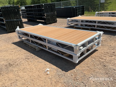 Quantity of (2) 2024 BYT BDF410 4 ft x 10 ft Aluminum Boat Dock Section Kit Divers - Équipement marine (Unused)