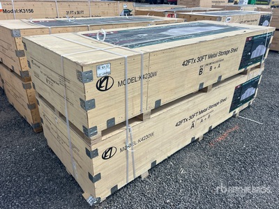 2026 KJ K4230W Triple Garage Metal Storage Cobertizo (Unused)