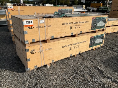 2026 KJ K4230W Triple Garage Metal Storage Szopa (Unused)