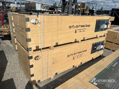 2026 KJ K0039 39 ft x 39 ft Metal Garage Storage Building (Unused)