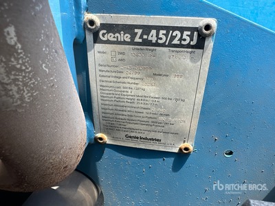 1999 Genie Z45 DSL 4WD Dual Fuel Articulating Boom Lift