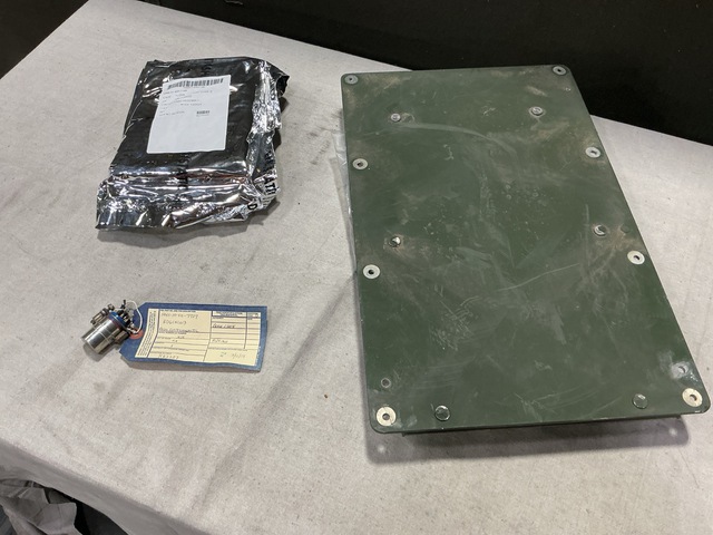 (4) Circuit Card Assemblies, (1) Mounting Base, (1) Relay & Assorted Items (4) Circuit Card Assemblies, (1) Mounting Base, (1) Relay & Assorted Items