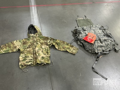 (7) Large Field Pack Sets & (1) Wet Weather Jacket