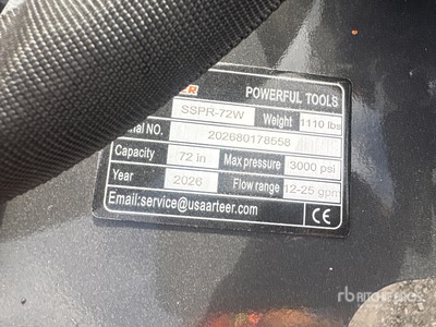 2026 ARTEER SSPR-72W 72 in Skid Steer Power Rake (Unused)