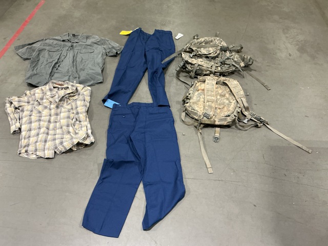 (11) Assault Packs, (94) Assorted Men’s Shirts & Assorted Items (11) Assault Packs, (94) Assorted Men’s Shirts & Assorted Items