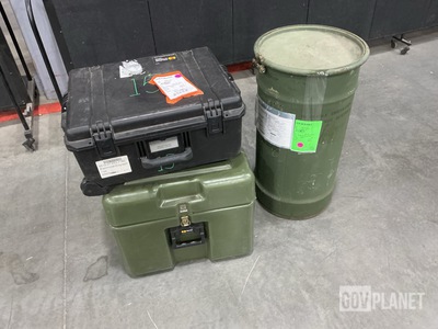 (9) Assorted Storage Cases & (1) Storage Drum