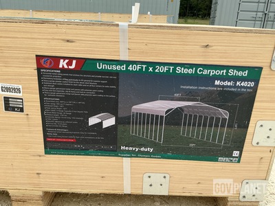 KJ K4020 Steel Carport Shed - Unused
