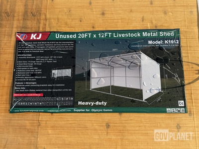 KJ K1912 Livestock Metal Shed - Unused