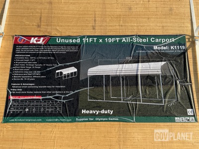 KJ K1119 All-Steel Carport- Unused