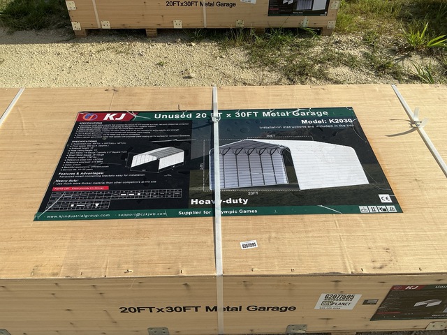 KJ K2030 Metal Garage - Unused