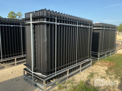 (30) Pieces of Galvanized Steel Garden/Public Space Fence w/(31) Post Connectors