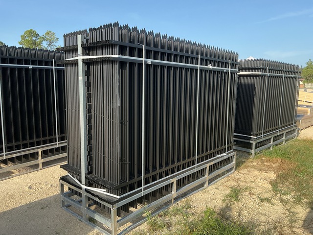(30) Pieces of Galvanized Steel Garden/Public Space Fence w/(31) Post Connectors