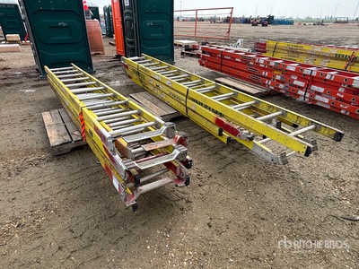 Quantity of (12) Featherlite Insulated Fiber Metal Ladder