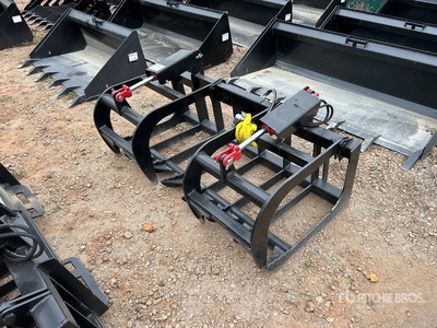 Mid-State 60 in Skid Steer Root Rake Grapple