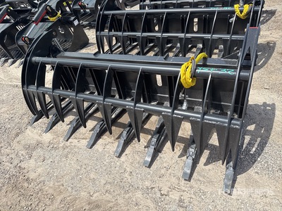 84 in Grapple Skid Steer Root Rake (Unused)