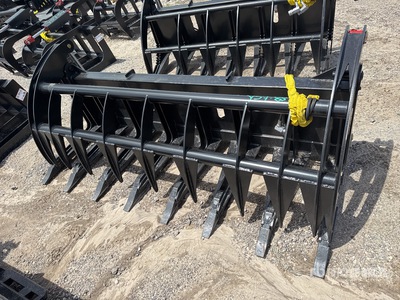All-Star 84 in Grapple Skid Steer Root Rake (Unused)
