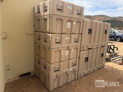 Lot of 5- Military Storage Cases Dims: 3 cases:35x25x24 and 2 cases: 60x36x28