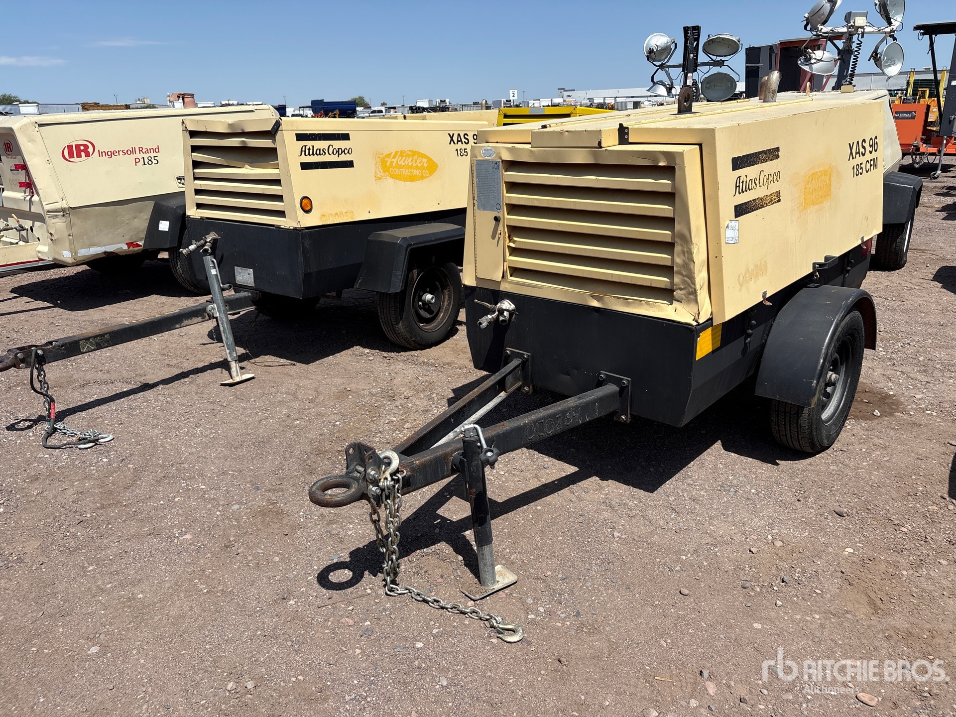 2002 Atlas Copco XAS96JD 185 cfm Mobile Air Compressor