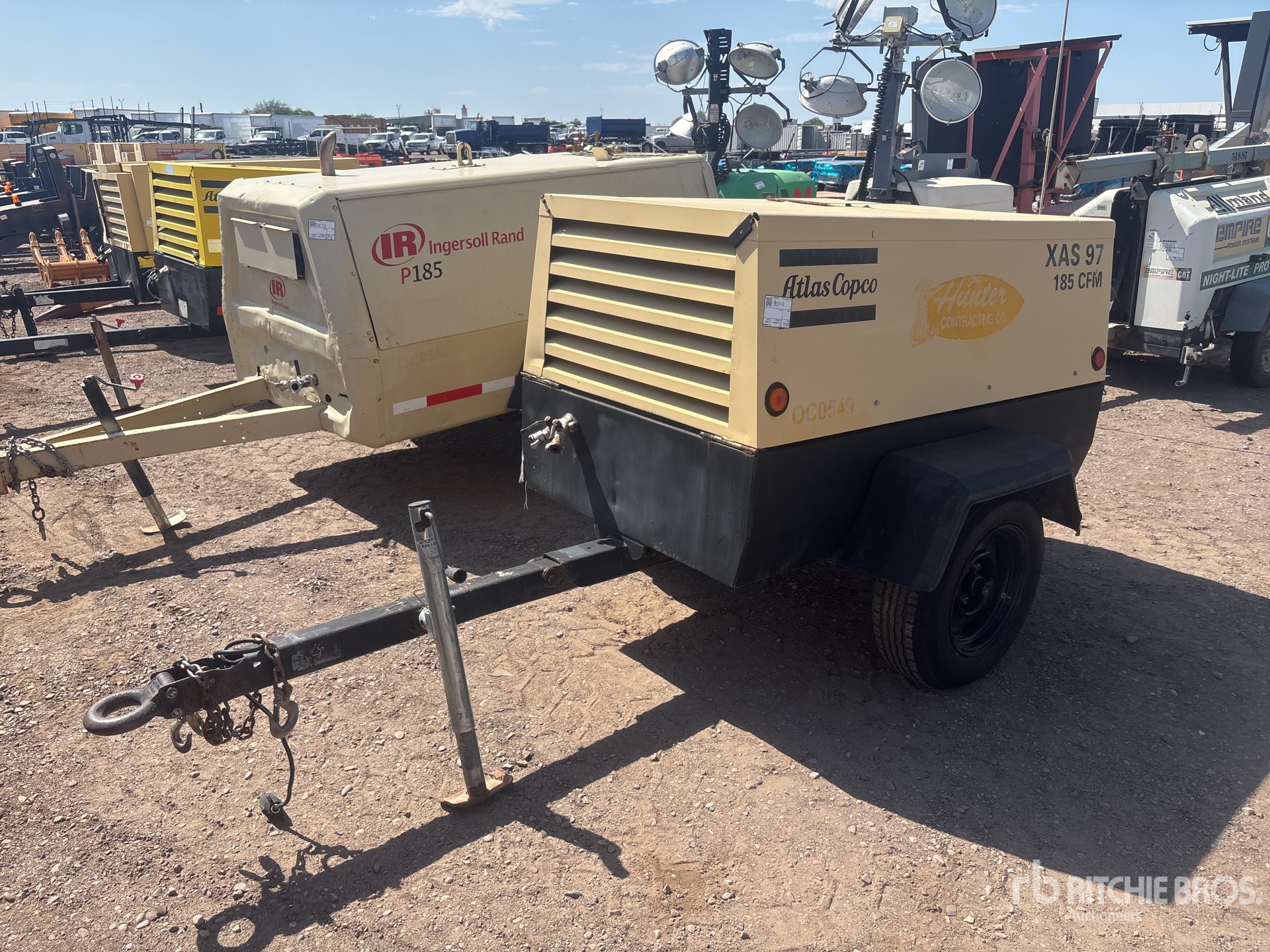 2005 Atlas Copco XAS96JD 185 cfm Mobile Air Compressor