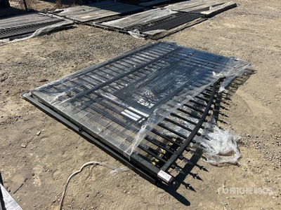 2026 KJ K0720-1 20 ft Wrought Iron Bi-Parting ドライブウェイ ゲート (Unused)