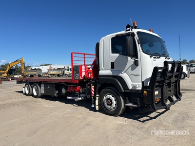 2023 Isuzu FXY 240-350 6x4 w/2022 Fassi F85B.0.23 3.8 ton Folding Hydraulic Crane Rollback Truck