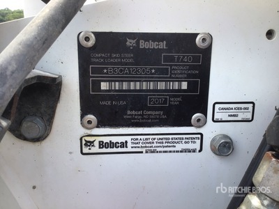 2017 Bobcat T740 Compact Track Loader