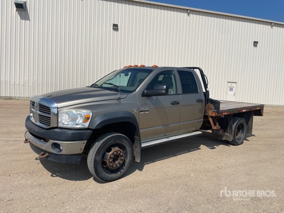 2008 Dodge Ram 4x4 Crew Cab Flatbed Truck