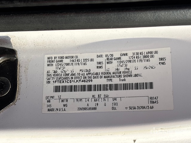 2020 Ford F-150 4x2 Extended Cab Pickup