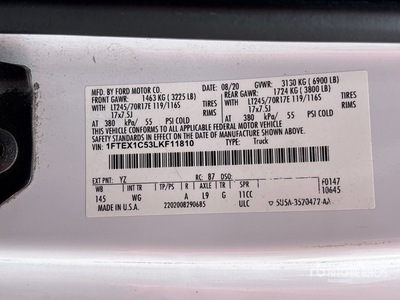 2020 Ford F-150 4x2 Extended Cab Pickup