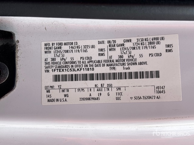 2020 Ford F-150 4x2 Extended Cab Pickup