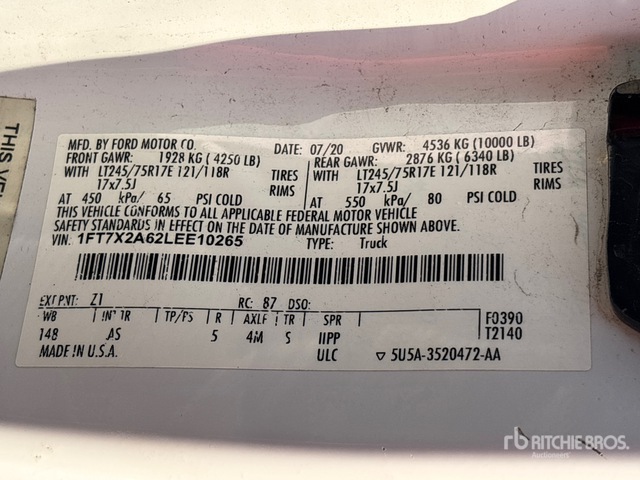 1FT7X2A62LEE10265 2020 photo no. 1
