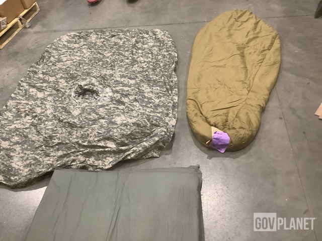 (42) Wet Weather Ponchos, (14) Sleeping Bags & Assorted Items