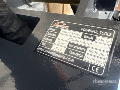 2026 ARTEER EDM-3214W 32 in Excavator Drum Mulcher - Fits 3 - 8 ton (Unused)