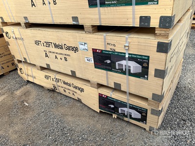 2026 KJ K4525 Double Garage Metal Shed (Unused)