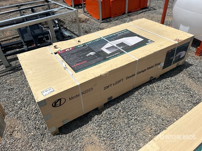 2026 KJ K2223 23 ft x 22 ft Double Garage Metal Bâtiment d'entreposage (Unused)