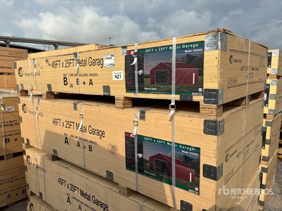 2026 KJ K2545G 25 ft x 45 ft Metal Garage Storage Building (Unused)