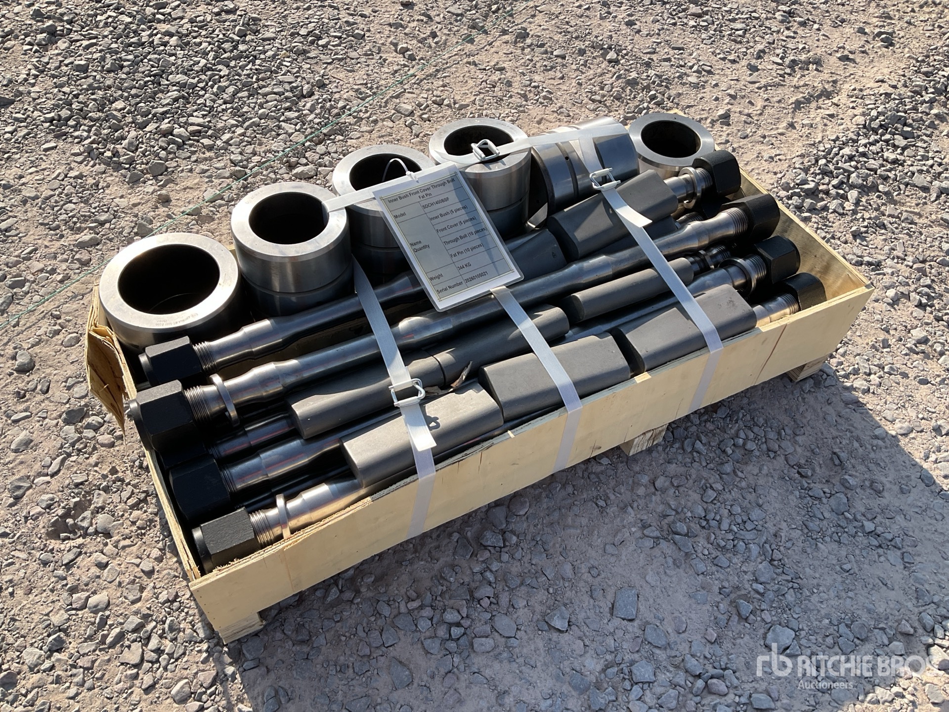 2026 SDCH SDCH1400BBF Lote de Bujes, Pernos y Pasadores Planos para Martillo Hidraulico (Sin Usar) / Bush Through Bolt and Flat Pin (Unused)