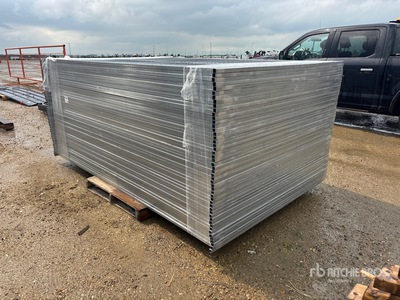 Quantity of (50) 9 ft 9 in x 6 ft Galvanized Temporary Valla