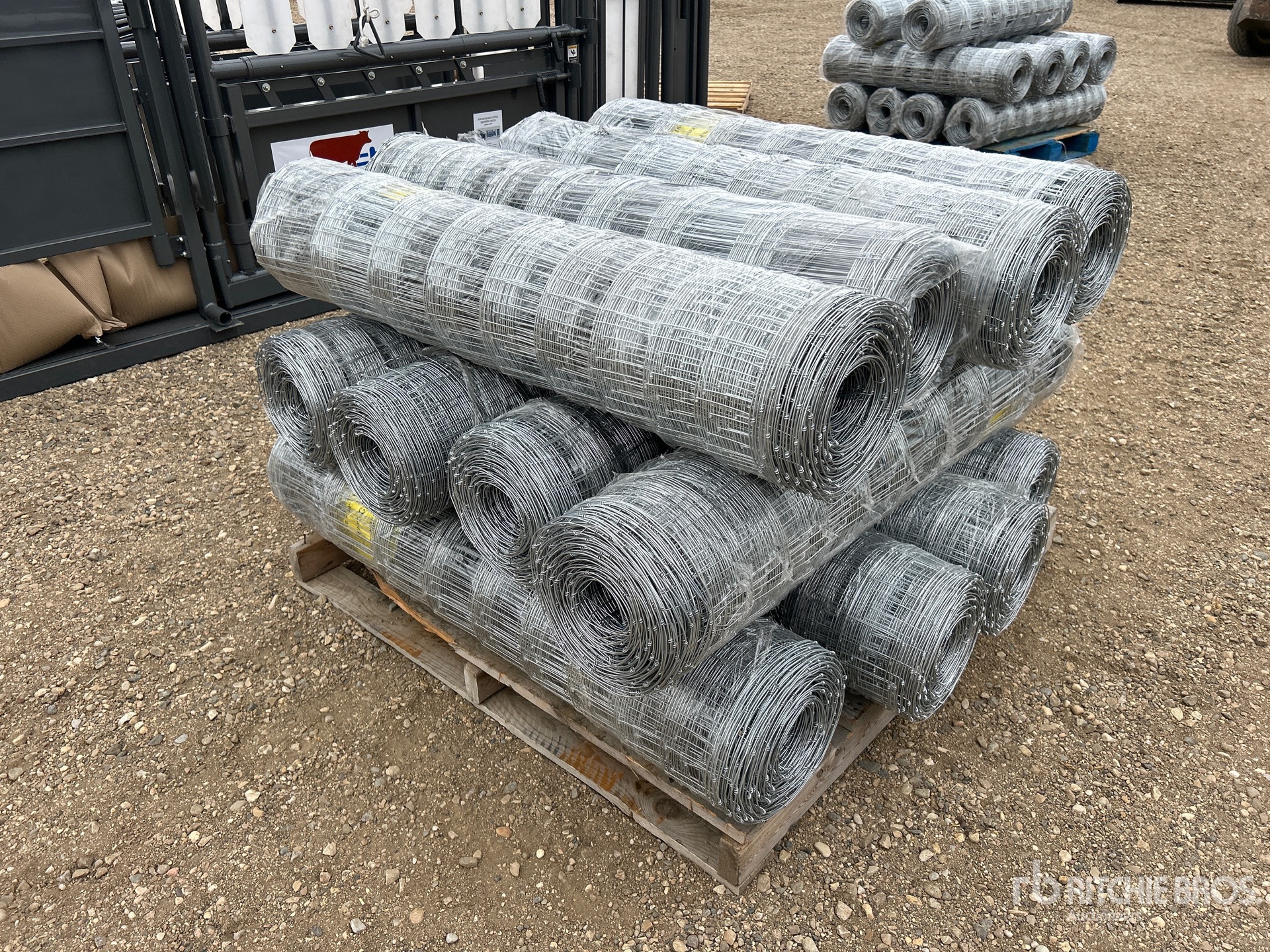 Quantity of (12) 2026 BYT FFC762 330 ft x 4 ft Galvanized Farm Fencing (Unused)