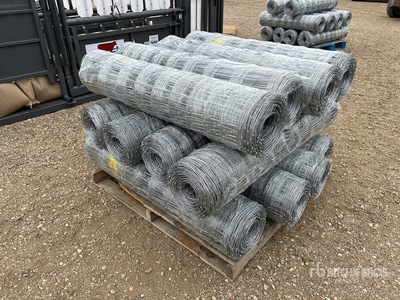Quantity of (12) 2026 BYT FFC762 330 ft x 4 ft Galvanized Farm Fencing (Unused)