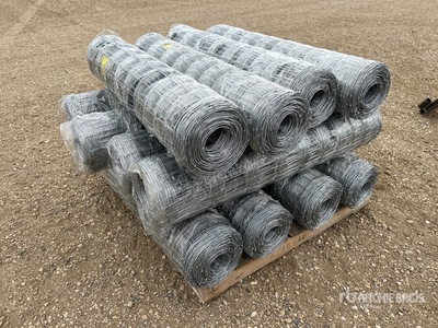Quantity of (12) 2026 BYT FFC762 330 ft x 4 ft Galvanized Farm Fencing (Unused)