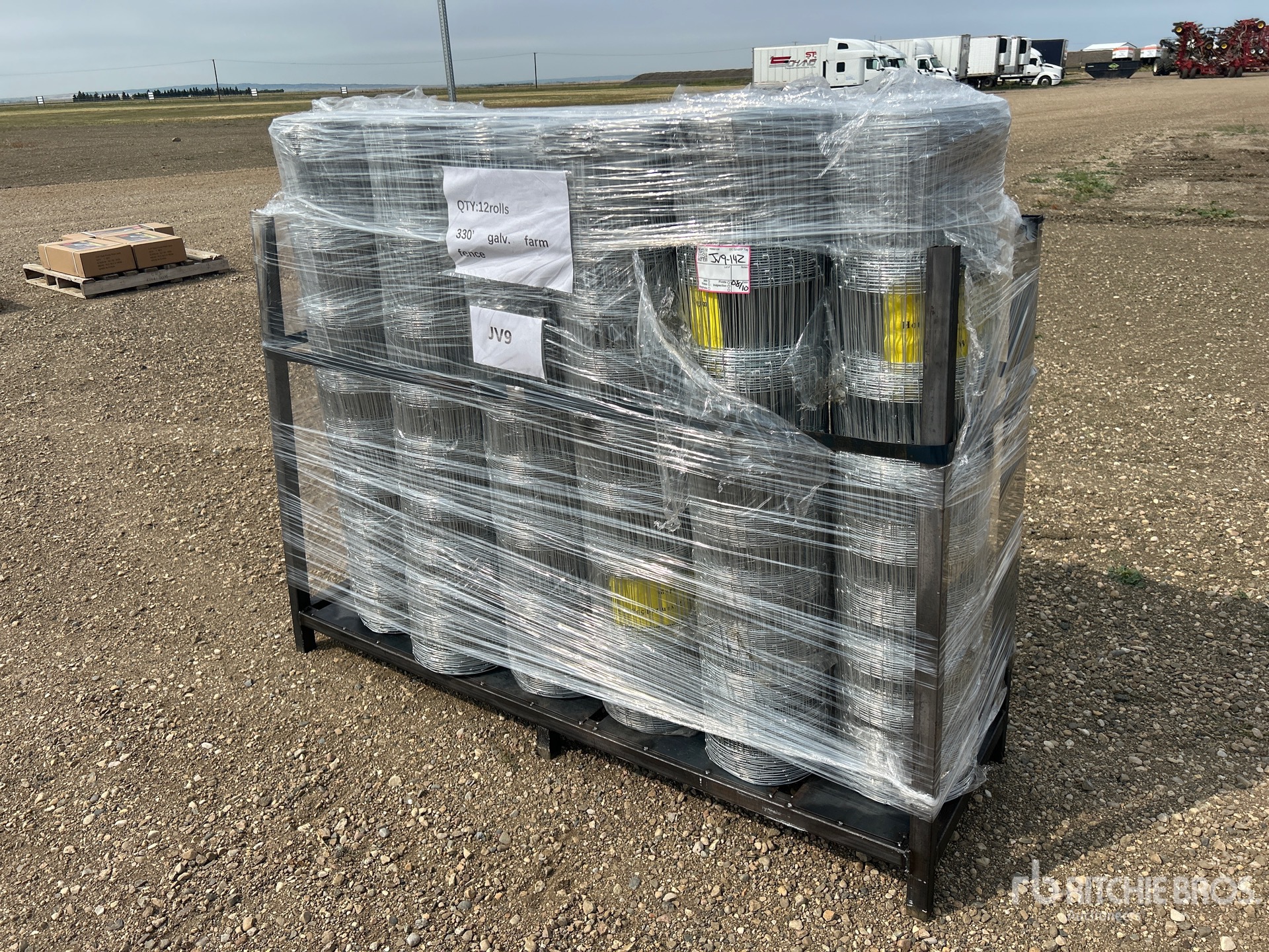 Quantity of (12) 2026 BYT FFC762 330 ft x 4 ft Galvanized Farm Fencing (Unused)
