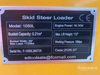 2026 SDLOOL 1050L Kompaktlader (Unused)
